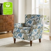 Tina's Home Floral Accent Chair Upholstered Green Armchair Living Room