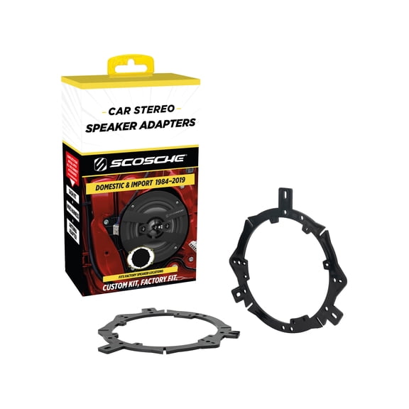 Scosche SAC656 6.5-6.75” Speaker Adapters Compatible w/ 1988-19 Chrysler/Dodge/Jeep/Plymouth 1 Pair