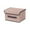 Yellow, variant on Matoen Linen Fabric Foldable Storage Bin Cube Organizer Basket with Flip-Top Lid & Handles, Clothes Blanket Box for Home, Office, Closet, Pink