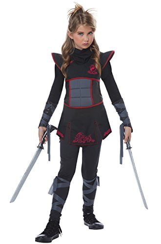 Girls Fearless Black Ninja Costume 