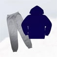 thumbnail image 4 of NAISIBABY Outfit Sets for Girls, Comfy Pullover Elastic Waist Long Sleeved Hooded Sweatshirt With Sweatpants Dark Blue Size 4 T, 4 of 5