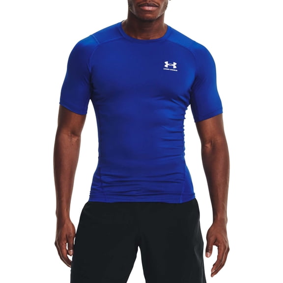 Under Armour Men's HeatGear Compression T-Shirt (Royal/White, XLT)