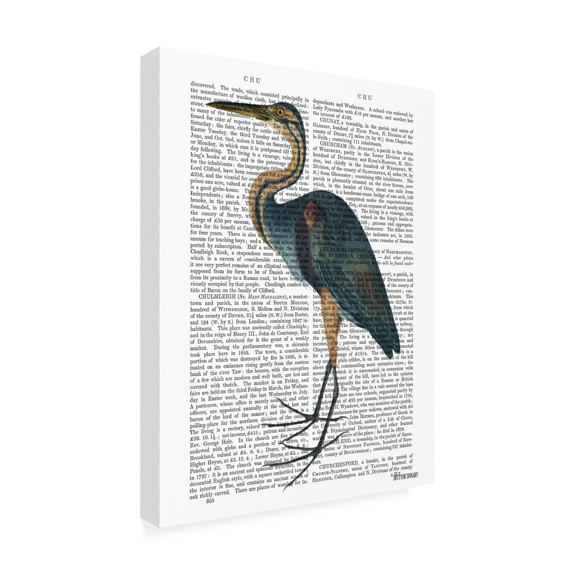 Trademark Fine Art 'Blue Heron 3' Canvas Art by Fab Funky