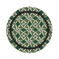 thumbnail image 3 of Abstract Celtic Knots Green 2-in-1 Foldable Picnic Blanket Tote Bag Shoulder Handbag, Large Circular Outdoor Mat for Beach Camping Park, 3 of 5