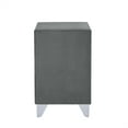 thumbnail image 6 of Double-decker Nightstand, Upholstered Bedside Table with 2 Drawers and Metal Legs, Bedroom Nightstand with Crystal Handles, Bedside End Table for Home Apartment Dorm, Gray Flannelette, 6 of 7