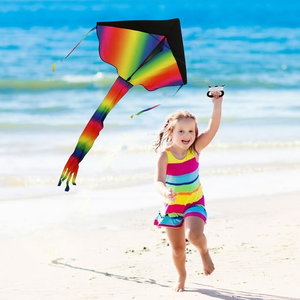 Cotonie Rainbow Kite Easy To Fly Huge Kites for Kids and Adults