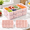 Pink-2 Pack, variant on White 2 Pack Stackable 14-Compartment Snackle Box Food Storage Container