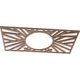 thumbnail image 2 of 22"W x 11"H x 8 1/8"ID x 3/8"T Hoover Wood Fretwork Pierced Ceiling Medallion, Walnut, 2 of 3