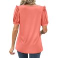 thumbnail image 4 of Birdeem Mode Femmes Été Col en V Uni Manches Courtes Aguichant Haut Blouse, 4 of 12