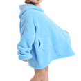 thumbnail image 4 of Adult Kids Winter Warm Wearable Blanket  Big Hooded Sweatshirt Homewear With Front Pocket Oversized, 4 of 6