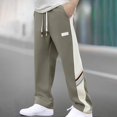 thumbnail image 2 of XDZJLR Men's Casual Pants Fashion Drawstring Design Flat Legs Loose Thin Pant, 2 of 4