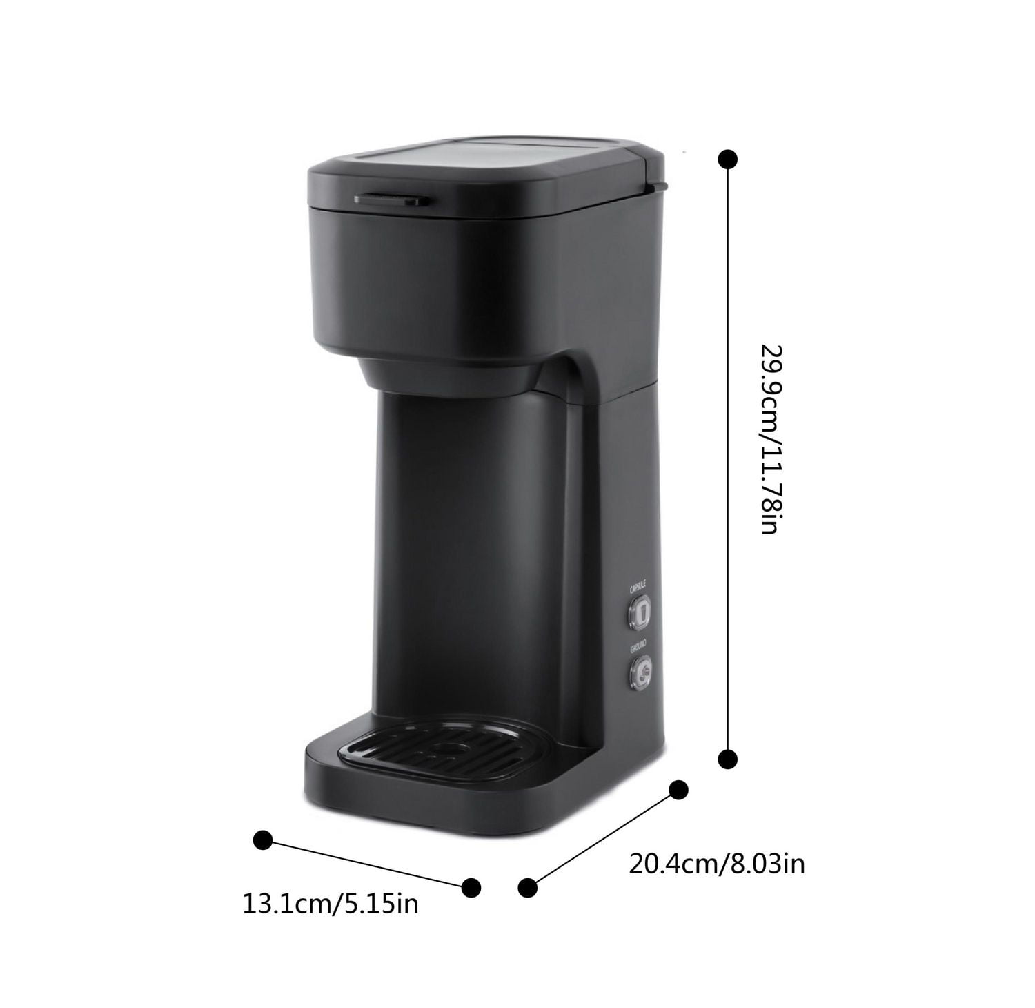 Mainstays Single Serve Coffee Maker, Dual Brew, Ground or K-Cup* Compatible
