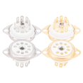 thumbnail image 3 of 10PCS Ceramic B9A Gold-Plated 9Pin Vacuum Tube Socket Panel Chassis Mount for ECC81 ECC82 ECC83 EL84 6922 Vacuum Tube, 3 of 7