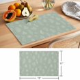thumbnail image 6 of Sage Green Botanical Placemats Set of 2 Farmhouse Summer Floral Leaves Place Mats Indoor Wipeable Table Mats Washable Cloth Dining Table Placemats for Kitchen Holiday Party Home Decor 13x19 Inch, 6 of 9