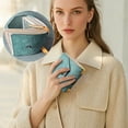 thumbnail image 4 of Clearance! The Wrap Wallet Fast Access Holder for Leather Wallet Organizer Handy Purse with Clasp Home Textile Storage,Grey, 4 of 7