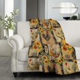thumbnail image 4 of Vintage Sunflower Chicken Blanket Soft Flannel Lightweight Fleece Soft Gifts Throws Fuzzy Warm Cozy Bedding Blankets for All Season in Home Bed Sofa S 50"x40"（Throw） Kids, 4 of 6