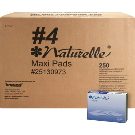 Impact Products, IMP25130973, Naturelle Maxi Pads, 250 / Carton,