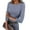#166 Gray, variant on Prdecexlu Womens 3/4 Sleeve Shirts Summer Rib Knit Slim Fit Basic Tees Round Neck Casual Solid Color Tunic Tops Three Quarter Length Business Work Blouses Army Green 3XL