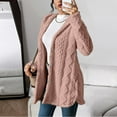 thumbnail image 2 of Winter Cardigan Sweaters for Women Long Sleeve Solid Warm Button Down Knit Sweater Coat Outwear with Pockets, 2 of 9