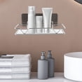 thumbnail image 4 of Wall Mounted Bathroom Storage Rack for Shampoo Towel Soap Silver Stainless Steel 12.5x8x6.3 Inches, 4 of 9