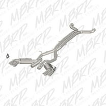 MBRP 2016  Chevy Camaro SS 6.2L 3in Dual Cat-Back Quad Tip Exhaust Street Version w/ SS T409 Tips