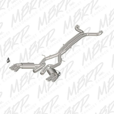 MBRP 2016  Chevy Camaro SS 6.2L 3in Dual Cat-Back Quad Tip Exhaust Street Version w/ SS T409 Tips