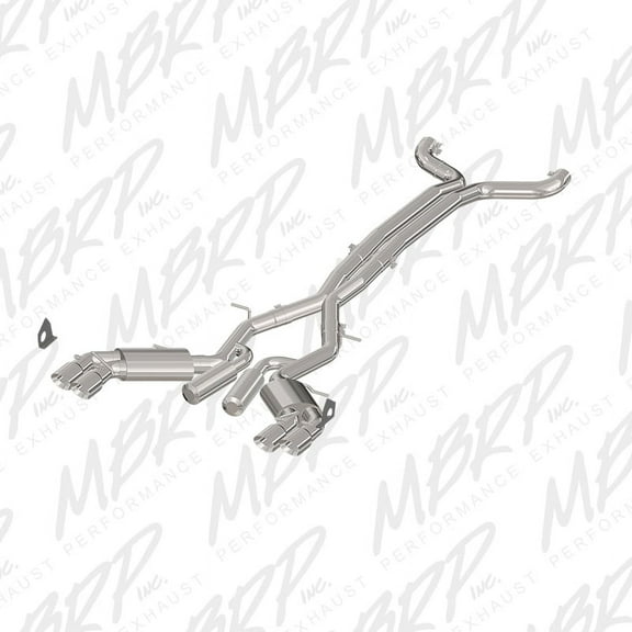 MBRP 2016  Chevy Camaro SS 6.2L 3in Dual Cat-Back Quad Tip Exhaust Street Version w/ SS T409 Tips