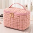thumbnail image 4 of Bag Cepillo Maquillaje Cosmetic Plaid Capacidad Plegable Mujeres Con Manija/cremallera Impermeable, 4 of 7