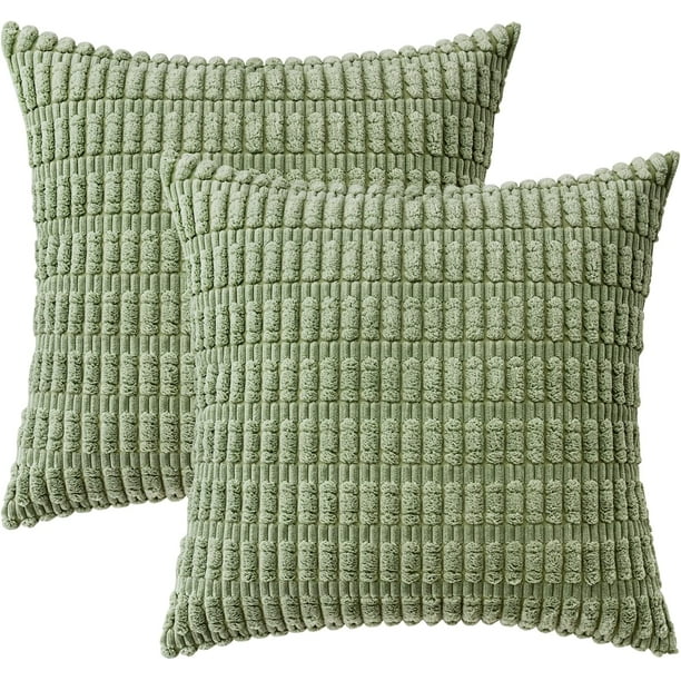 MIULEE Pack of 2 Pillow Covers 20 x 20 Inch Sage Green Super  Soft Corduroy Decorative Throw Pillows Couch Home Decor for Cushion Sofa  Bedroom Living Room : Home & Kitchen