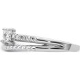 thumbnail image 4 of Sterling Silver Rhodium-Plated Polished Double Cz Bow Ring (Size 8) Made In Thailand qr7204-8, 4 of 5