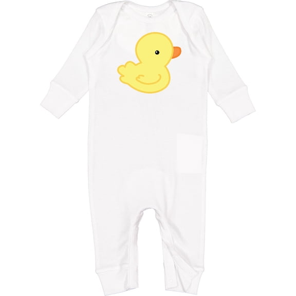 Inktastic Yellow Baby Duck Baby Romper Coveralls