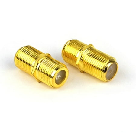 - TriQuest Coaxial Cable Cord Gold-plated F Connector Extender 2 Pack (5208)