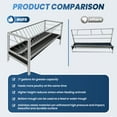 thumbnail image 7 of Heavy-Duty Goat Hay Feeder, Livestock Goat Feeder, Pasture Feeder, 77 Gallon Stainless Steel, 59x19.6x33.4", for Calves, Horses, Ponies, Cow, Deer, 7 of 7