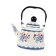 thumbnail image 2 of Hervidor de agua de té de esmalte hervidor de agua caliente, 1.7L, hervidor de estufa, elegante, decoración de la cocina decoración de hojas de hojas Estilo B, 2 of 10