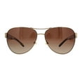 thumbnail image 3 of Tory Burch TY 6051 Metal Womens Aviator Polarized Sunglasses Shiny Light Gold Metal 60mm Adult, 3 of 7