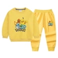 thumbnail image 5 of Ropa de Pokémon para niños, conjunto de sudadera y pantalones de chándal para primavera y otoño, figura de Anime, conjunto informal gráfico de Pikachu de dos piezas, 5 of 5