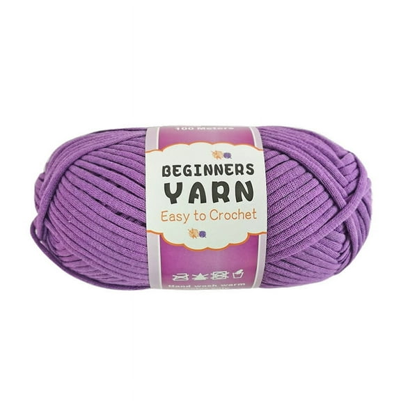 Namzi 100g Blend Yarn Beginner-Friendly Cotton Nylon Mix for Crochet & Crafts, Soft Starter Yarn,Purple