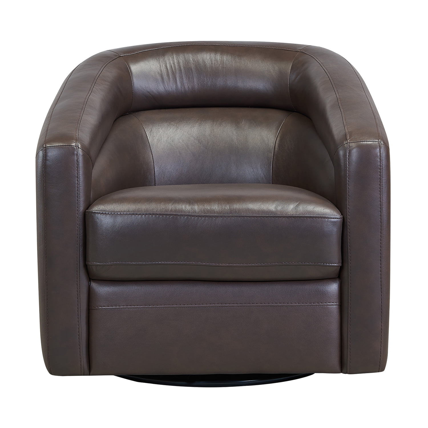 Desi Contemporary Swivel Accent Chair, Leather Contemporary Chair