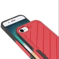 thumbnail image 4 of METKASE For iPhone 16E / SE4 Noble lined shockproof dual layer hybrid - Red/Black, 4 of 5
