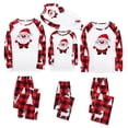 thumbnail image 5 of Odeerbi Christmas Pajamas for Family Holiday Long Sleeve Family Christmas Pajamas Matching Sets Infant Christmas Plaid Printed Blouse Tops + Pants Sleepwear Family Matching PJs Set Red, 5 of 6