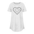 thumbnail image 4 of FAIWAD Tuniques à Manches Courtes pour Femmes, Col Rond, Blouses Amples, T-shirts Graphiques avec Cœur Mignon, 4 of 4