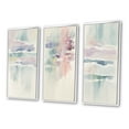 thumbnail image 3 of Designart "Muted Pastels - A Quiet Oasis I" Abstract Liquid Ink Framed Wall Art Set Of 3 - Blue Modern Frame Gallery Set For Office Decor, 3 of 6