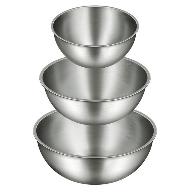 Juego de 3 bowls para mezclar Gronivex de acero inoxidable, 600-3000 ml