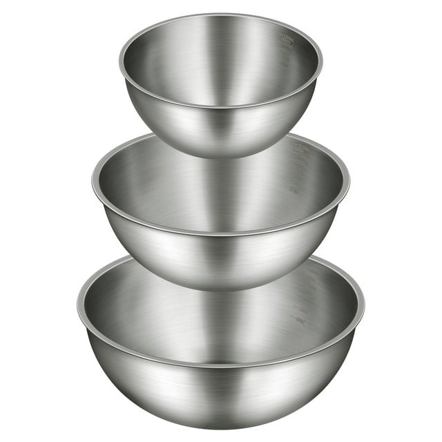 Juego de 3 bowls para mezclar Gronivex de acero inoxidable, 600-3000 ml