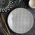Thyme & Table Dinnerware Black & White Dot Stoneware Round Salad Plate