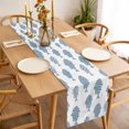 thumbnail image 3 of Abstract Art Fish Blue Table Runner - 70 Inch Long Coastal Ocean Summer Marine Life Cotton and Linen Blended Dress Scarves Farmhouse Table Runner for Kitchen Dining, Coffee Table, 13" x 70", 3 of 8