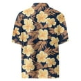 thumbnail image 5 of Hawaiian Mens Shirts Short Sleeves Printed Button Down Shirts Summer Beach Mens Shirts Clearance 14-Saffron L, 5 of 5