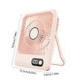 thumbnail image 3 of Portable Fan,Desk Fan,Digital Display Five Speed Desktop Small Fan USB Charging Portable Home Mini Desktop Small Fan Can Be Wall Mounted High Wind Power Large Capacity Fan for Summer Travel, 3 of 7