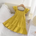 thumbnail image 2 of Toddler Girls Summer Dress Round Neck Sleeveless Sundress Lace Puffy Dresses Party Wedding Prom Princess Dresses, 2 of 7