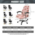 thumbnail image 7 of HELLHERO Daisy Bee Print Office Chair Cover, Elastic Stretch Gaming Chair Cover, Decorative Rotating Computer Chairs Seat Protector, Yellow, 7 of 7